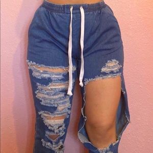 FashionNova Jean Joggers Size M